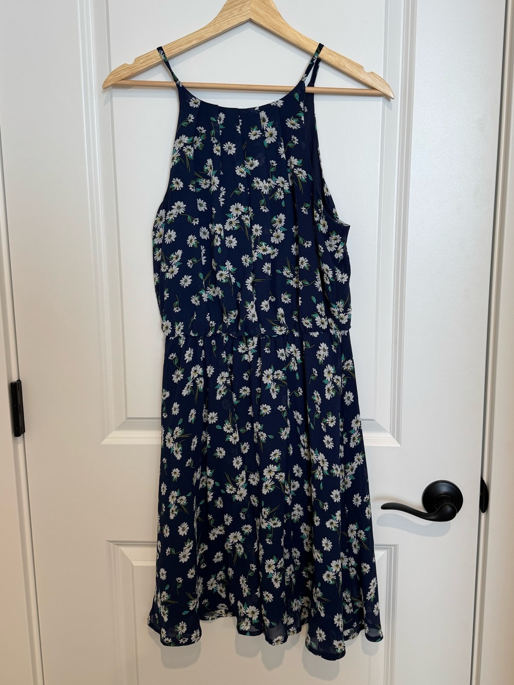 miami Navy White Floral Mini Dress